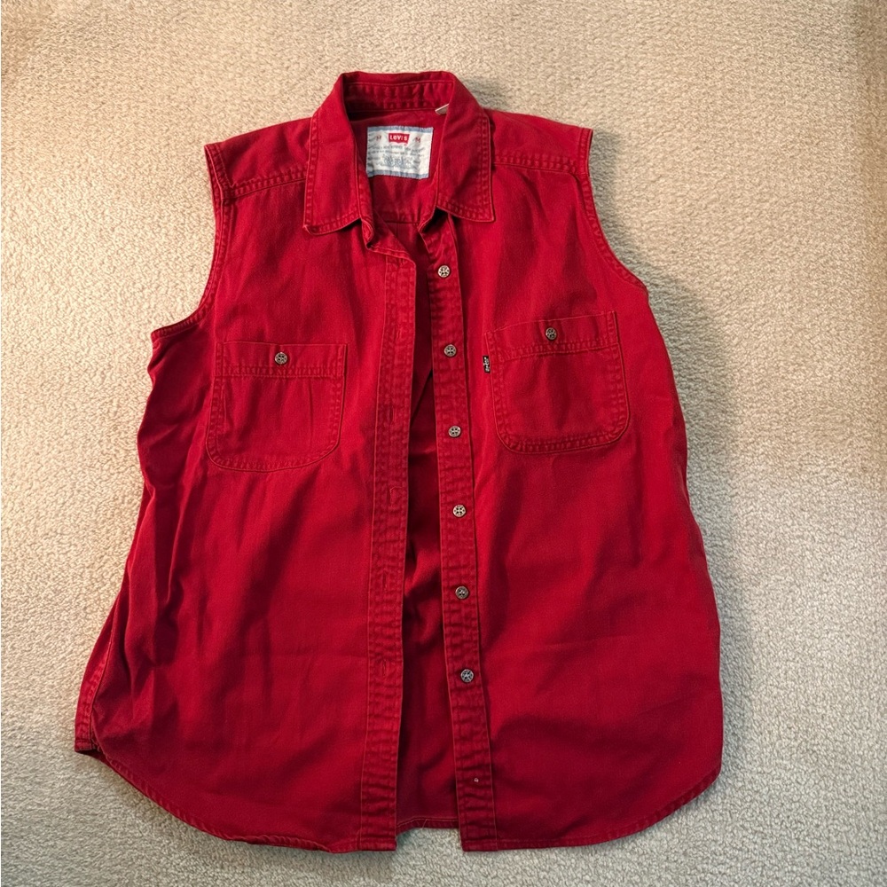Levi's Vibrant Red Collared Shirt